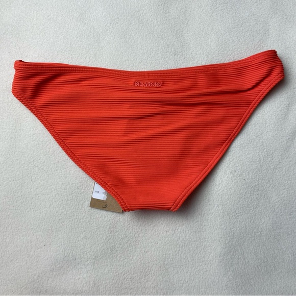 NWT New Billabong Orange Ribbed Tanlines Low Rider Bikini Bottoms Size XL - Picture 4 of 5